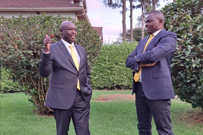File image of  Rigathi Gachagua and MP Ndindi Nyoro.